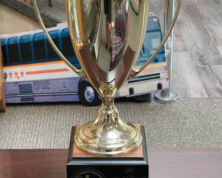 Assorted Trophies Awarded To DeCamp Bus Lines