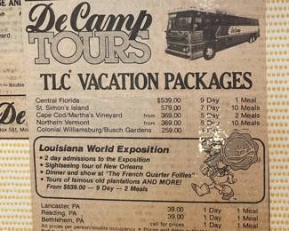 DeCamp Bus Lines Handmade Scrapbooks W/ Vintage & Original Newspaper Clippings Featuring The 1939/1940 NY World's Fair