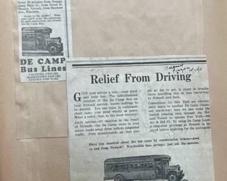 DeCamp Bus Lines Handmade Scrapbooks W/ Vintage & Original Newspaper Clippings Featuring The 1939/1940 NY World's Fair