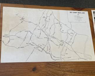 Vintage DeCamp Bus Lines Route Map