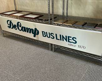 DeCamp Bus Lines Hanging Sign