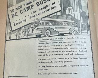 DeCamp Bus Lines Handmade Scrapbooks W/ Vintage & Original Newspaper Clippings Featuring The 1939/1940 NY World's Fair
