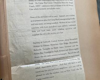 DeCamp Bus Lines Handmade Scrapbooks W/ Vintage & Original Newspaper Clippings Featuring The 1939/1940 NY World's Fair