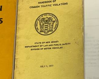 Vintage Handbook Of Common Traffic Violations Book 1977