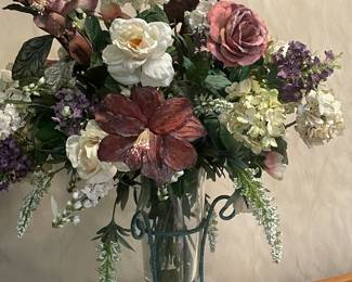 An Assortment Of Faux Plants, Ivy, Floral Arrangements, & OVERSIZED Trees