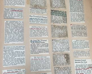 DeCamp Bus Lines Handmade Scrapbooks W/ Vintage & Original Newspaper Clippings Featuring The 1939/1940 NY World's Fair