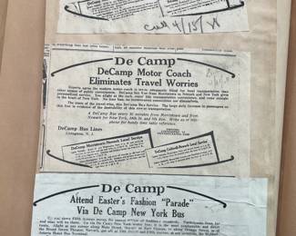 DeCamp Bus Lines Handmade Scrapbooks W/ Vintage & Original Newspaper Clippings Featuring The 1939/1940 NY World's Fair