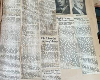 DeCamp Bus Lines Handmade Scrapbooks W/ Vintage & Original Newspaper Clippings Featuring The 1939/1940 NY World's Fair