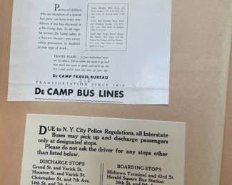 DeCamp Bus Lines Handmade Scrapbooks W/ Vintage & Original Newspaper Clippings Featuring The 1939/1940 NY World's Fair