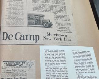 DeCamp Bus Lines Handmade Scrapbooks W/ Vintage & Original Newspaper Clippings Featuring The 1939/1940 NY World's Fair