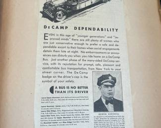 DeCamp Bus Lines Handmade Scrapbooks W/ Vintage & Original Newspaper Clippings Featuring The 1939/1940 NY World's Fair
