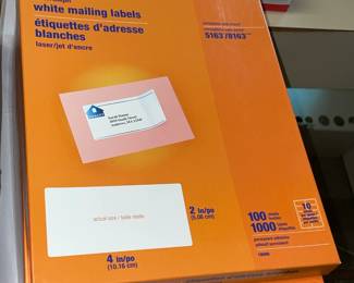 White Mailing Labels