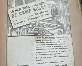 DeCamp Bus Lines Handmade Scrapbooks W/ Vintage & Original Newspaper Clippings Featuring The 1939/1940 NY World's Fair