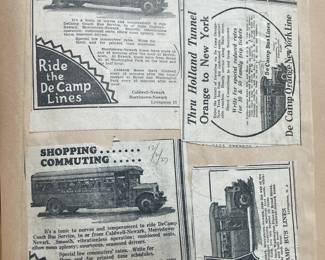 DeCamp Bus Lines Handmade Scrapbooks W/ Vintage & Original Newspaper Clippings Featuring The 1939/1940 NY World's Fair