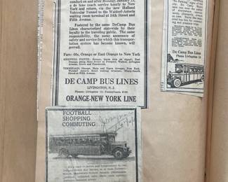 DeCamp Bus Lines Handmade Scrapbooks W/ Vintage & Original Newspaper Clippings Featuring The 1939/1940 NY World's Fair