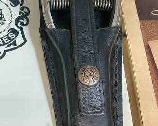 Antique Ticket Punch Tool W/ Leather Case