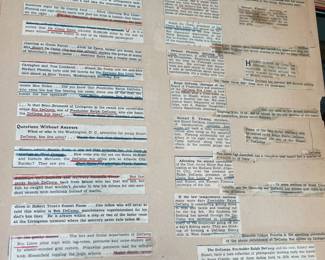 DeCamp Bus Lines Handmade Scrapbooks W/ Vintage & Original Newspaper Clippings Featuring The 1939/1940 NY World's Fair