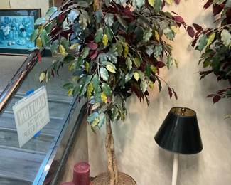 Oversized Faux Tree W/ Brass Base