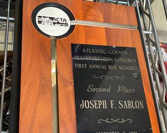 Assorted Award Plaques Awarded To DeCamp Bus Lines