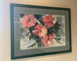 Framed Floral Artwork