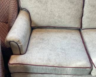 Loveseat W/ Mauve Piping Detail