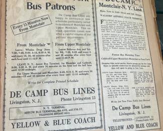 DeCamp Bus Lines Handmade Scrapbooks W/ Vintage & Original Newspaper Clippings Featuring The 1939/1940 NY World's Fair