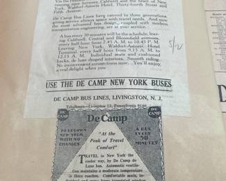 DeCamp Bus Lines Handmade Scrapbooks W/ Vintage & Original Newspaper Clippings Featuring The 1939/1940 NY World's Fair
