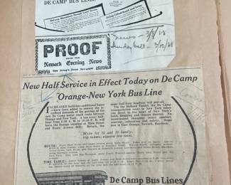 DeCamp Bus Lines Handmade Scrapbooks W/ Vintage & Original Newspaper Clippings Featuring The 1939/1940 NY World's Fair