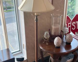 Large Wooden Floor Lamp