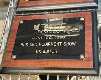 Assorted Award Plaques Awarded To DeCamp Bus Lines