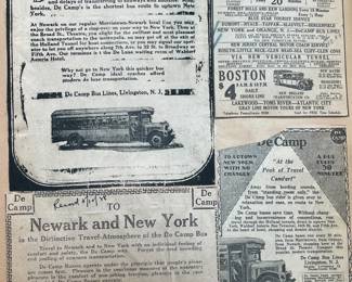 DeCamp Bus Lines Handmade Scrapbooks W/ Vintage & Original Newspaper Clippings Featuring The 1939/1940 NY World's Fair
