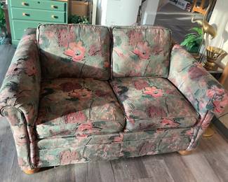 Floral Upholstered Love Seat