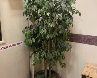 An Assortment Of Faux Plants, Ivy, Floral Arrangements, & OVERSIZED Trees