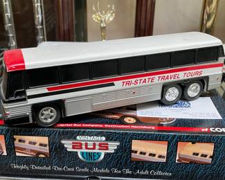 Tri-State Travel Tours Replica Toy Bus Bank