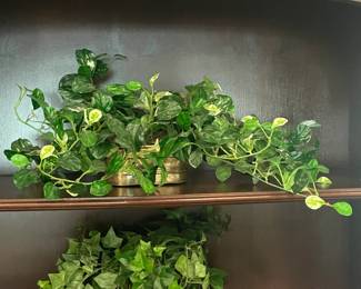 An Assortment Of Faux Plants, Ivy, Floral Arrangements, & OVERSIZED Trees