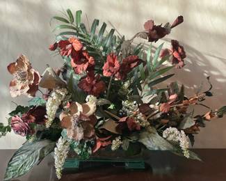 An Assortment Of Faux Plants, Ivy, Floral Arrangements, & OVERSIZED Trees