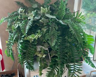 An Assortment Of Faux Plants, Ivy, Floral Arrangements, & OVERSIZED Trees