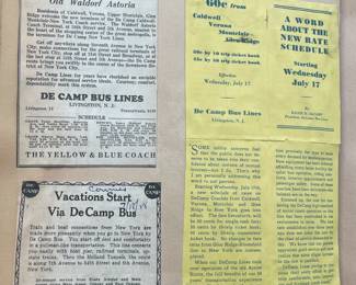 DeCamp Bus Lines Handmade Scrapbooks W/ Vintage & Original Newspaper Clippings Featuring The 1939/1940 NY World's Fair