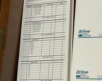 DeCamp Bus Lines Deposit Summary Slips