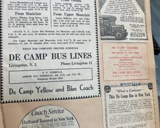 DeCamp Bus Lines Handmade Scrapbooks W/ Vintage & Original Newspaper Clippings Featuring The 1939/1940 NY World's Fair