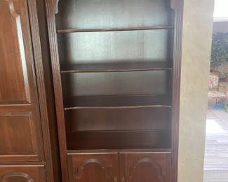 MASSIVE 3 Piece Sectional Wall Unit (2 Bookshelves & 1 Center Cabinet)