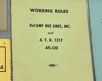 Original Vintage DeCamp Bus Lines Timetables