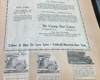 DeCamp Bus Lines Handmade Scrapbooks W/ Vintage & Original Newspaper Clippings Featuring The 1939/1940 NY World's Fair