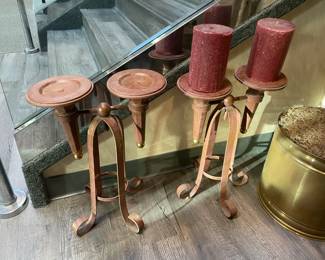 Large Pillar Candle Holders