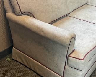 Loveseat W/ Mauve Piping Detail