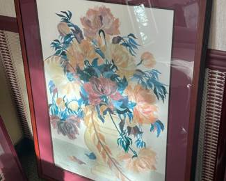 "September Song" Framed Floral Wall Art - Signed