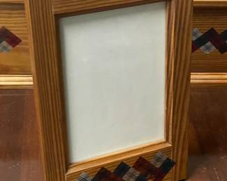 Decorative Wood 5 Piece Set (2 Boxes, 1 Frame, & 1 Candlestick Holder Set)