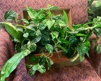 An Assortment Of Faux Plants, Ivy, Floral Arrangements, & OVERSIZED Trees