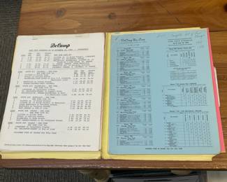 Vintage Binder FULL of Original DeCamp Bus Lines Timetables