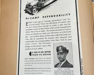 DeCamp Bus Lines Handmade Scrapbooks W/ Vintage & Original Newspaper Clippings Featuring The 1939/1940 NY World's Fair